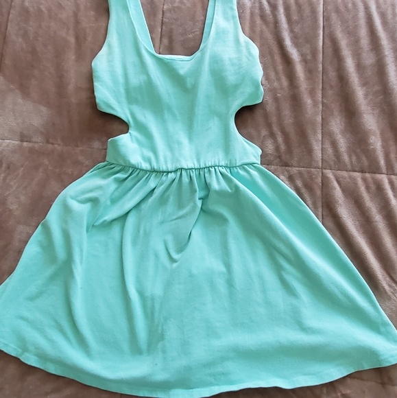 Turquoise L.A. Hearts Back Cutout Dress - Picture 1 of 5